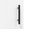 vidaXL Hoge kast 34,5x34x180 cm bewerkt hout hoogglans wit