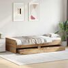 vidaXL Bedframe met lade Artisan Eiken 90 x 190 cm Massief grenenhout