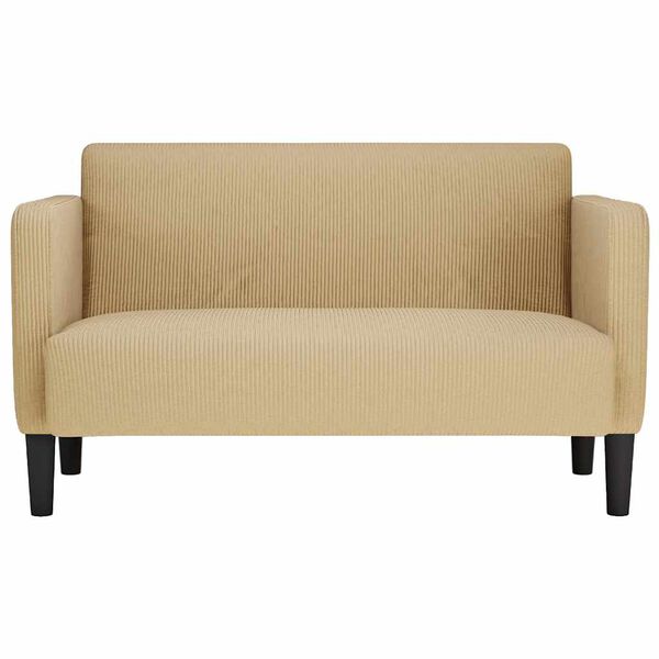 vidaXL Loveseat bank 109 cm corduroy stof grijsgroen