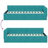 vidaXL Hoekbedframe met hoofdeinde Turquoise 80 cm x 200 cm Fluweel