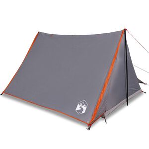 vidaXL Tent 2-persoons waterdicht grijs en oranje