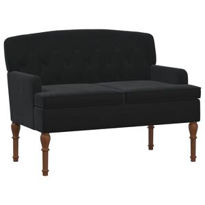 vidaXL Loungebank met knopencomfort Zwart 111 x 65 x 79 cm Fluweel