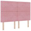 vidaXL Boxspringbed met LED-striplichten Roze 140 x 200 cm Fluweel