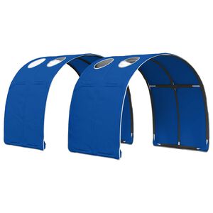 vidaXL Bedtunnel 2 st Blauw Polyester