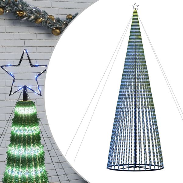 vidaXL LED-kerstboom 1544 LEDs 500 cm blauw