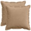 vidaXL Kussensloop 2 st HOUTEN Bruin 40 x 40 cm corduroy