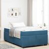 vidaXL Bedframe met matras Donkerblauw 120 x 190 cm Stof