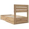 vidaXL Bedframe met lade met hoofdeinde met opslag Bewerkt hout