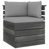 vidaXL 5-delige Loungeset met kussens pallet massief grenenhout
