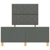 vidaXL Bedframe met hoofdeinde Donkergrijs 120 x 200 cm Stof