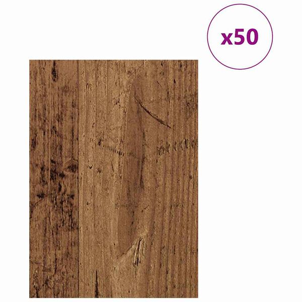 vidaXL Decorpanelen 50 pcs Oudhout 21 x 30 x 0,27 cm Bewerkt hout