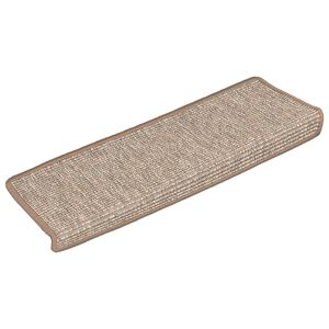 vidaXL Trapmatten 15 st 65x21x4 cm lichtbruin met rechthoekige rand