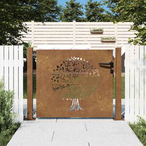 vidaXL Poort 100x75 cm boomontwerp cortenstaal