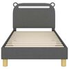 vidaXL Bedframe voor kinderen met hoofdbord Donkergrijs 80 x 160 cm