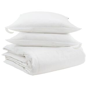vidaXL Dekbed Set met kussen 3 pcs Wit Donsveertjes