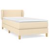 vidaXL Boxspring met matras stof cr&egrave;mekleurig 80x200 cm