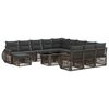 vidaXL Tuinbankenset 13 st Grijs en Donkergrijs poly rattan