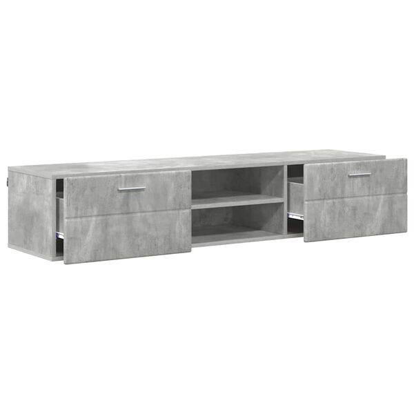 vidaXL Houten Kast met lade Beton Grijs 150 x 39 x 30 cm Bewerkt hout