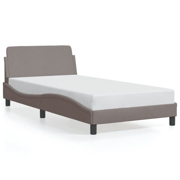vidaXL Bedframe "Dover" 100x200 cm stof taupe