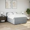 vidaXL Boxspring met matras stof lichtgrijs 140x200 cm
