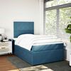 vidaXL Boxspring met matras fluweel blauw 120x190 cm