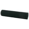 vidaXL Euro Hek Groen 1,2 x 25 m PVC-gecoat ijzer