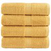 vidaXL Premium washandjes SOLUND 4 stuks goud 30x30cm 600 g/m&sup2;