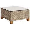 vidaXL 5-delige Loungeset met kussens poly rattan beige