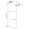 vidaXL Inloopdouchewand 90x195 cm mat ESG-glas zwart