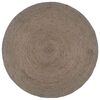 vidaXL Vloerkleed handgemaakt rond 240 cm jute grijs