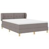 vidaXL Boxspringbed met matras met hoofdeinde Taupe 160 x 200 cm Stof