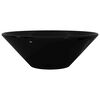 Wasbak, keramiek, rond, zwart