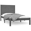 vidaXL Bedframe massief hout grijs 90x200 cm