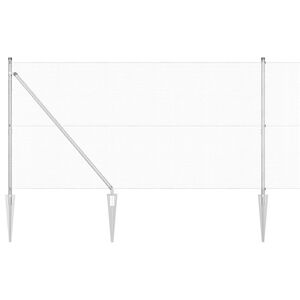 vidaXL gelast draadhek met grondpennen 25 x 1,4 m Gegalvaniseerd staal