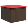 vidaXL 9-delige Loungeset met kussens poly rattan acacia bruin