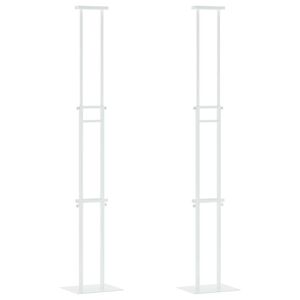 vidaXL Beurs Displays 2 st Wit 30 x 23,5 x 210 cm Staal