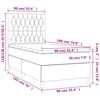 vidaXL Boxspring met matras en LED fluweel donkerblauw 90x190 cm