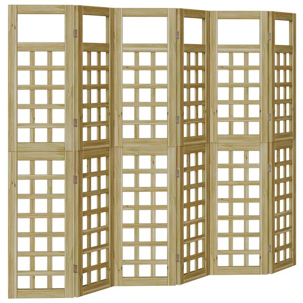 vidaXL Privacyscherm 6 pcs Bruin 240 x 180 cm