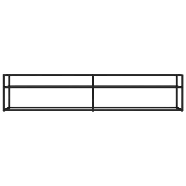 vidaXL Tv-meubel 200x40x40,5 cm gehard glas zwart