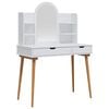 vidaXL Toilettafel Set FAUSKE 4 pcs Wit 100 x 50 x 143 cm