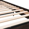 vidaXL Bedframe bewerkt hout en metaal bruin eikenkleurig 90x200 cm
