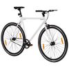 vidaXL Fiets met vaste versnelling 700 c 51 cm wit en zwart