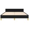 vidaXL Bedframe zonder matras stof zwart 140x190 cm