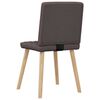 vidaXL Eetkamerstoelen 6 st stof donkerbruin