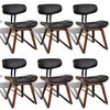 vidaXL Eetkamerstoelen 6 st gebogen hout en kunstleer