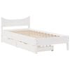 vidaXL Bedframe met lades massief grenenhout wit 75x190 cm