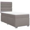 vidaXL Boxspring met matras stof taupe 90x190 cm