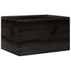 vidaXL Houten kist met handvatten 40x30x23 cm massief grenenhout zwart