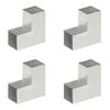 vidaXL Paalverbindingen 4 st L-vorm 91x91 mm gegalvaniseerd metaal