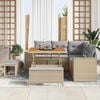 vidaXL Tuin Sofa Set met kussen met opslag 8 pcs Beige en Licht Grijs